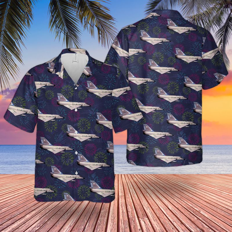 US Air Force Convair F-106 Delta Dart 4th Of July Hawaiian Shirt/ Patriotic Hawaiian Shirt for men