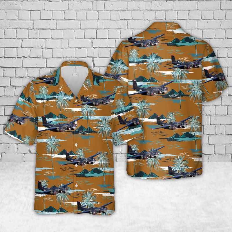 US Air Force Douglas A-26 Invader In WWII Hawaiian Shirt