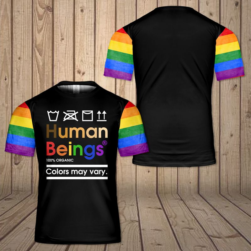 Human Being Lgbt 3D Shirt/ Support Lgbtq Pride Month 3D T Shirt/ Gift For Lesbian