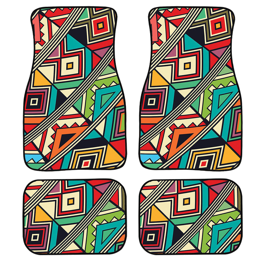 Retro African Ethnic Tribal Print Front And Back Car Floor Mats/ Front Car Mat