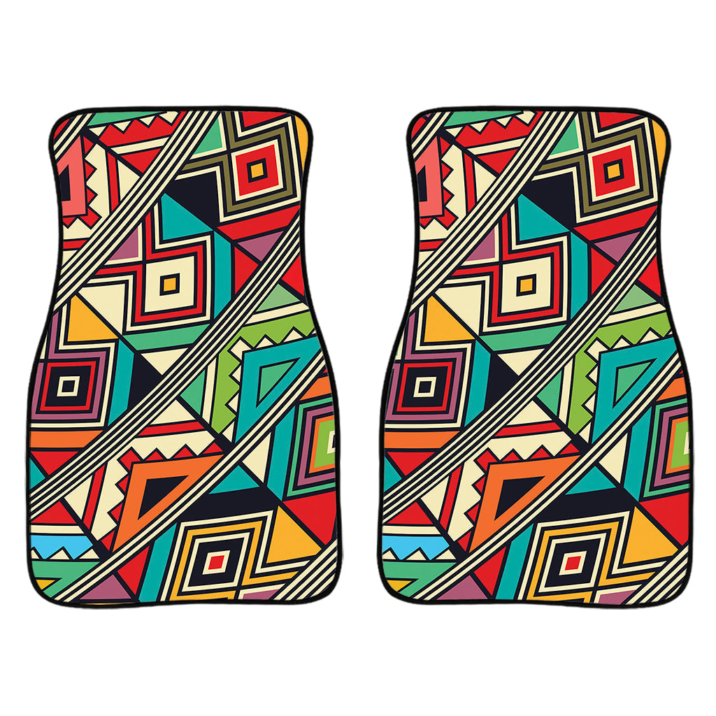 Retro African Ethnic Tribal Print Front And Back Car Floor Mats/ Front Car Mat