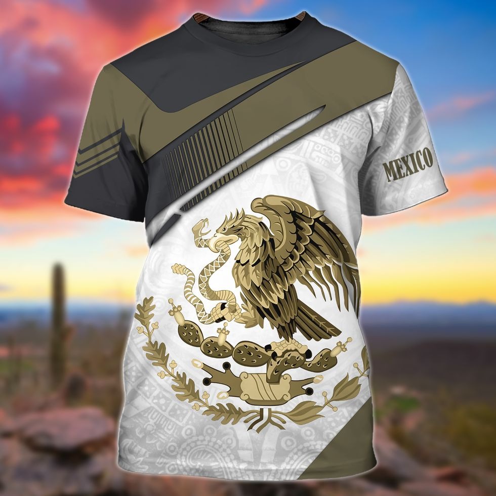 3D All Over Printed Mexicano Eagle T Shirts For Men And Women/ Mexico Shirt Adults/ Mexican T Shirts
