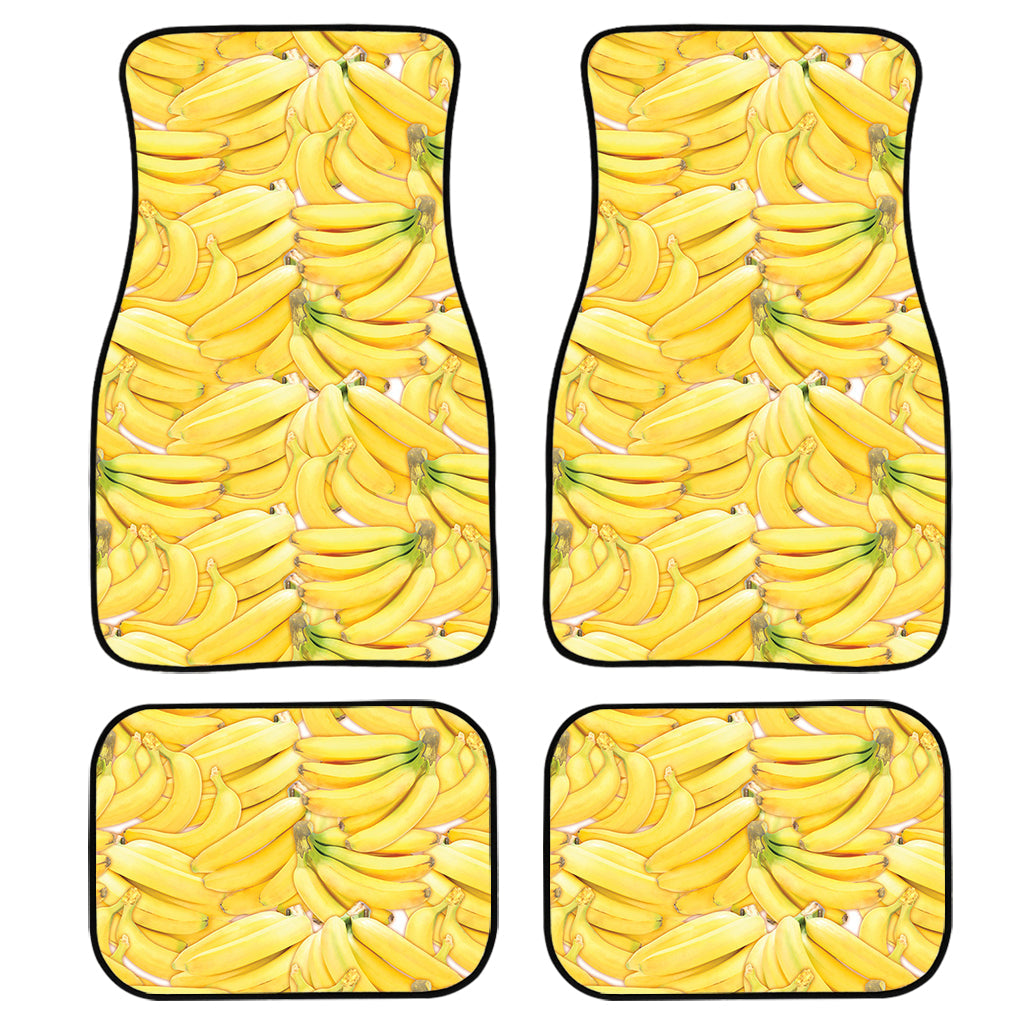 Ripe Banana Pattern Print Front And Back Car Floor Mats/ Front Car Mat