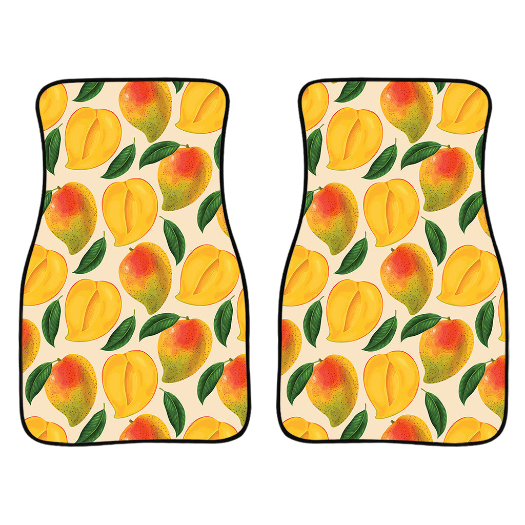 Ripe Mango Fruit Pattern Print Front And Back Car Floor Mats/ Front Car Mat