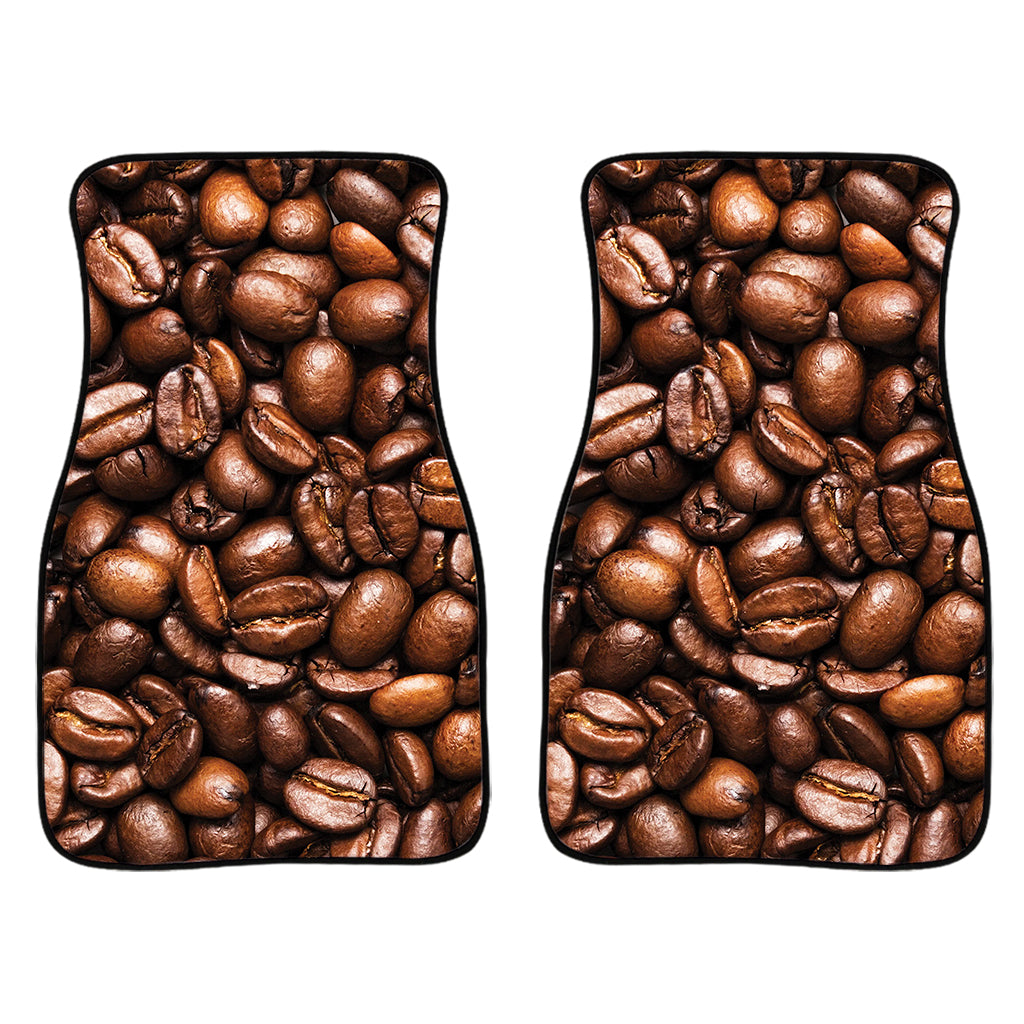 Roasted Coffee Bean Print Front And Back Car Floor Mats/ Front Car Mat