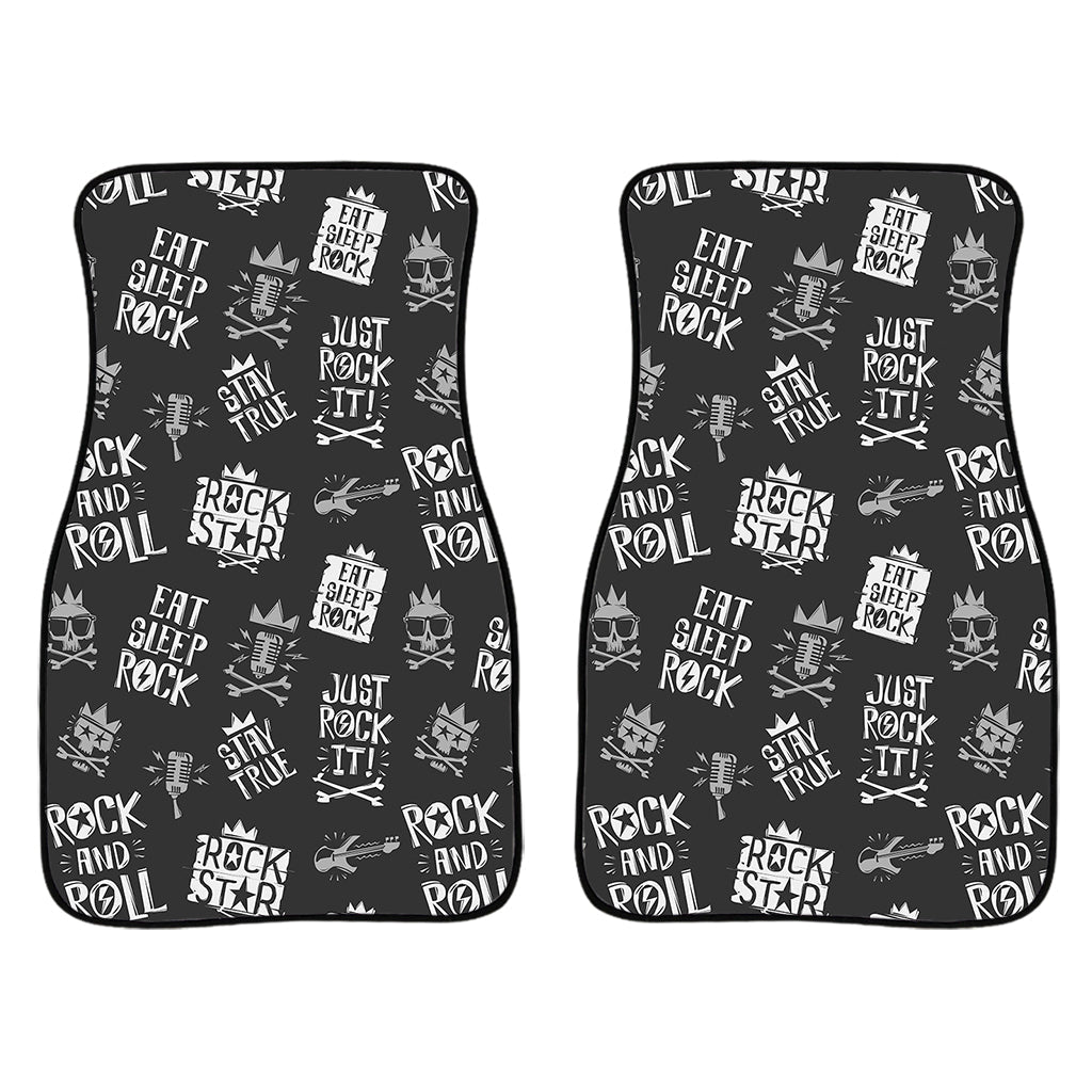 Rock And Roll Music Pattern Print Front And Back Car Floor Mats/ Front Car Mat