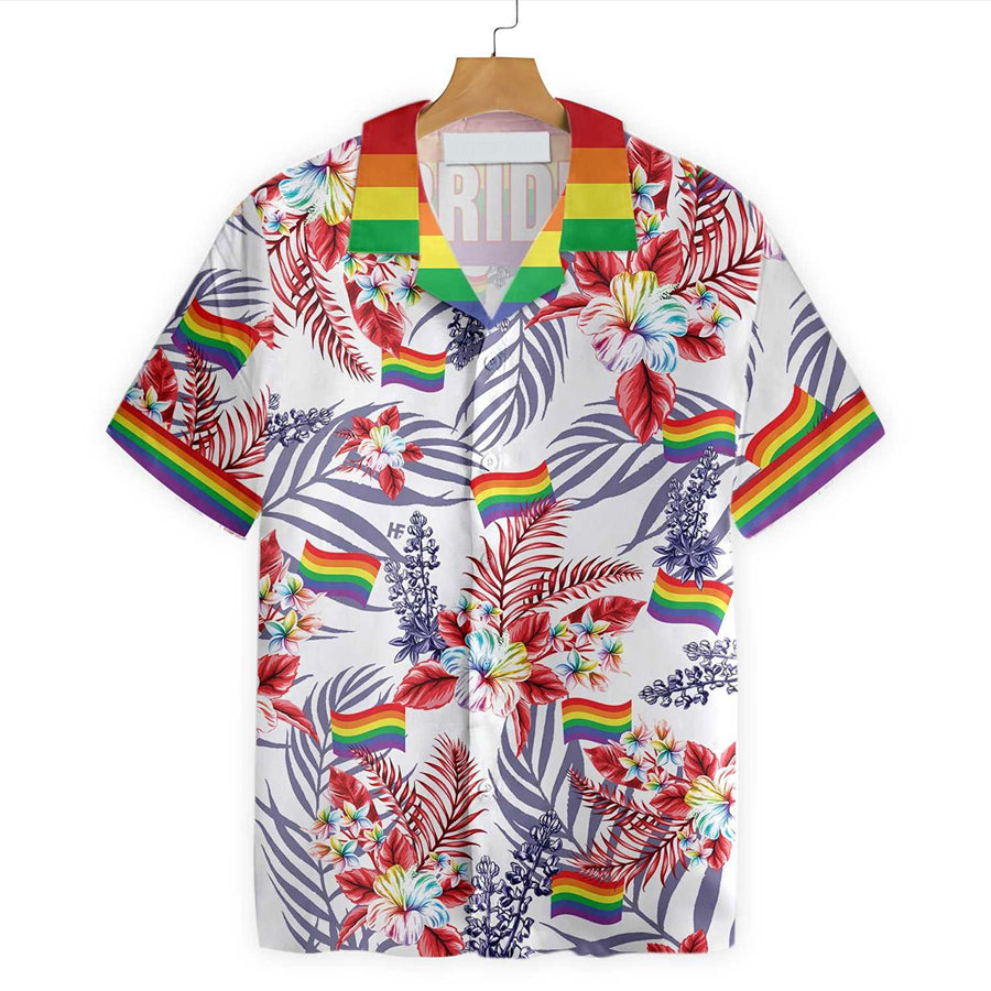 Hawaiian Lgbt Shirt/ Vivid Pride Lgbt Bluebonnet Design Hawaiian Shirt/ Aloha Hawaiian Shirt