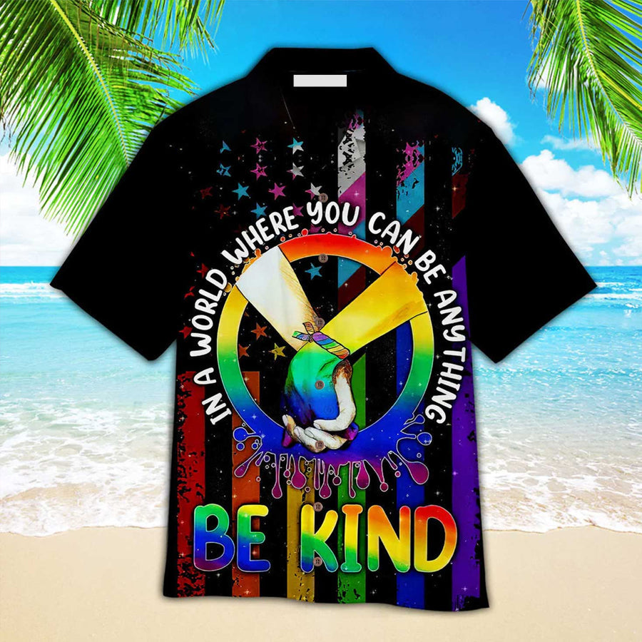 LGBT Aloha Hawaiian Shirts For Summer/ Happy Pride Month Colorful Rainbow Of LGBT Hawaiian Shirts/ Gift For Gaymer And Lesbian