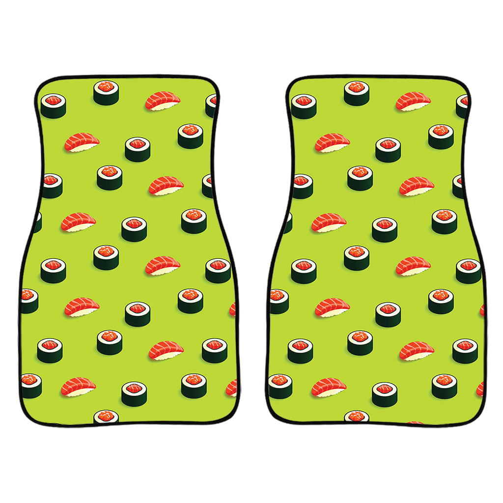 Salmon Sushi And Rolls Pattern Print Front And Back Car Floor Mats/ Front Car Mat