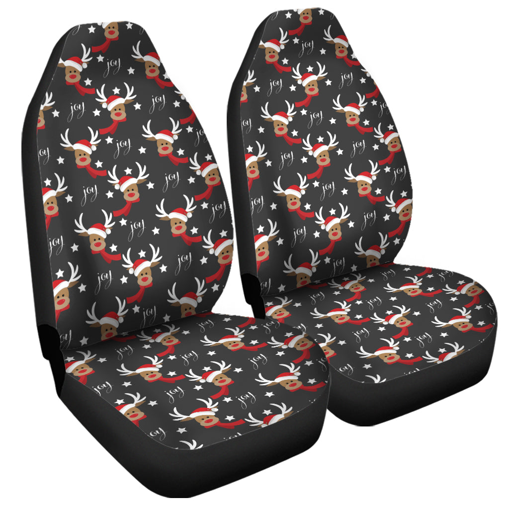 Santa Claus Deer Pattern Print Universal Fit Car Seat Covers