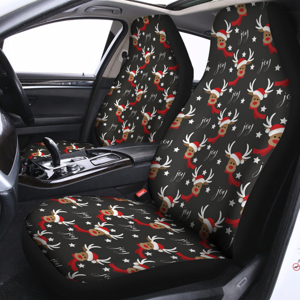 Santa Claus Deer Pattern Print Universal Fit Car Seat Covers