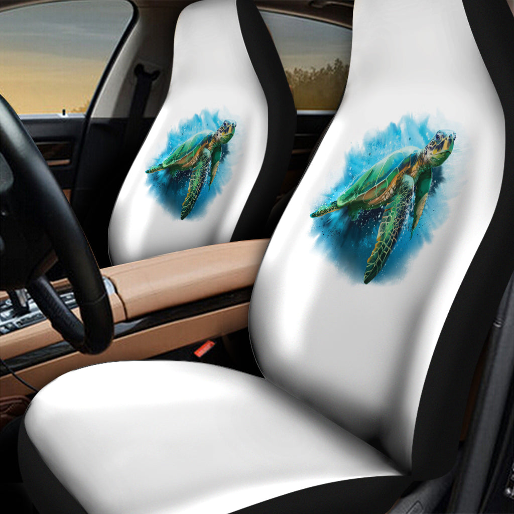 Sea Turtle Painting Print Universal Fit Car Seat Covers