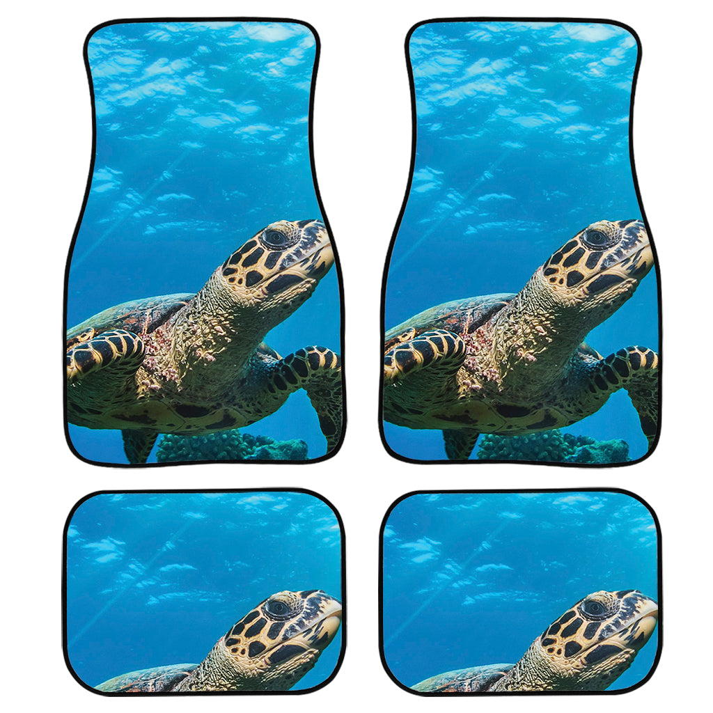 Sea Turtle Underwater Print Front And Back Car Floor Mats/ Front Car Mat