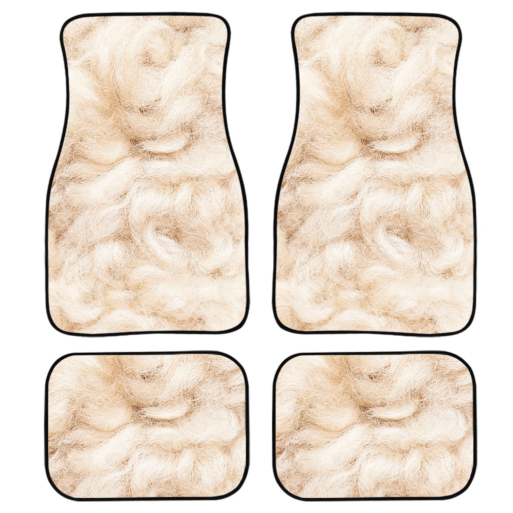Sheep Fur Texture Print Front And Back Car Floor Mats/ Front Car Mat
