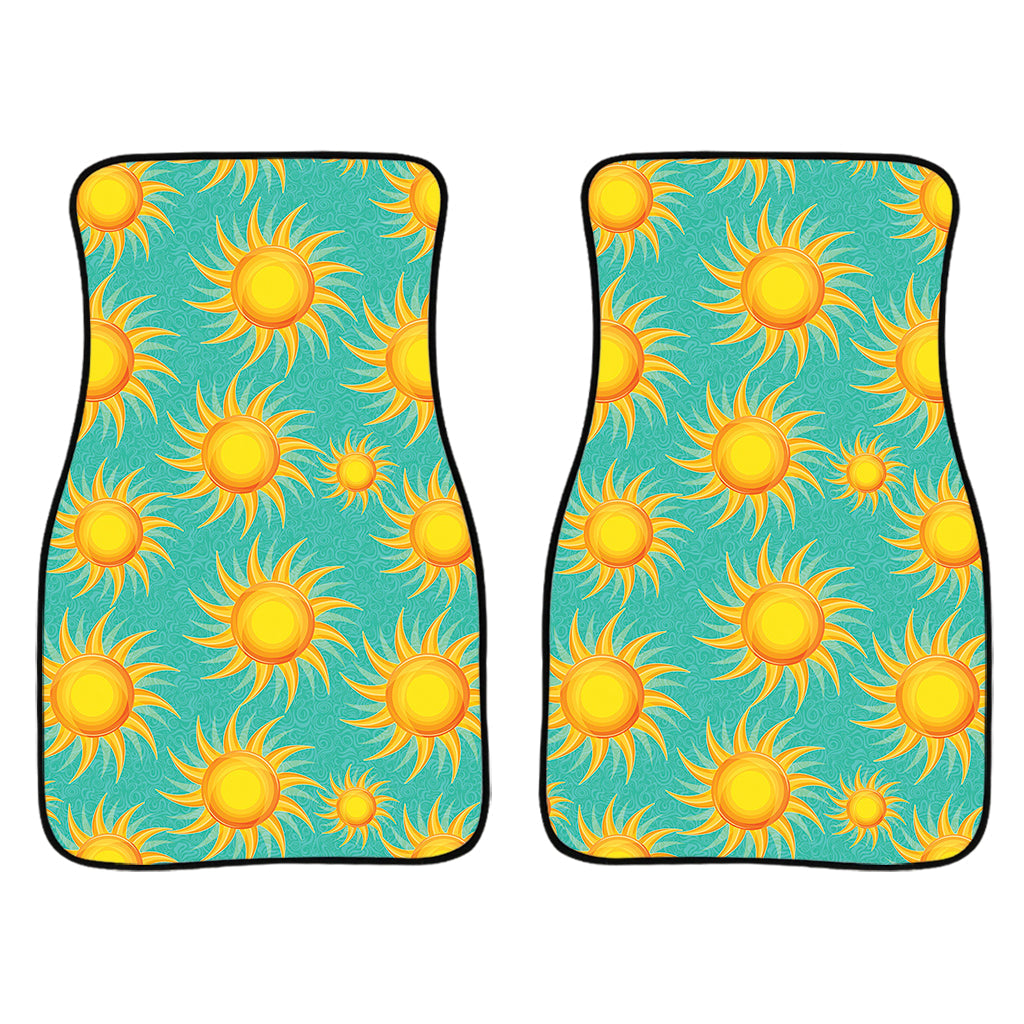 Shiny Sun Pattern Print Front And Back Car Floor Mats/ Front Car Mat