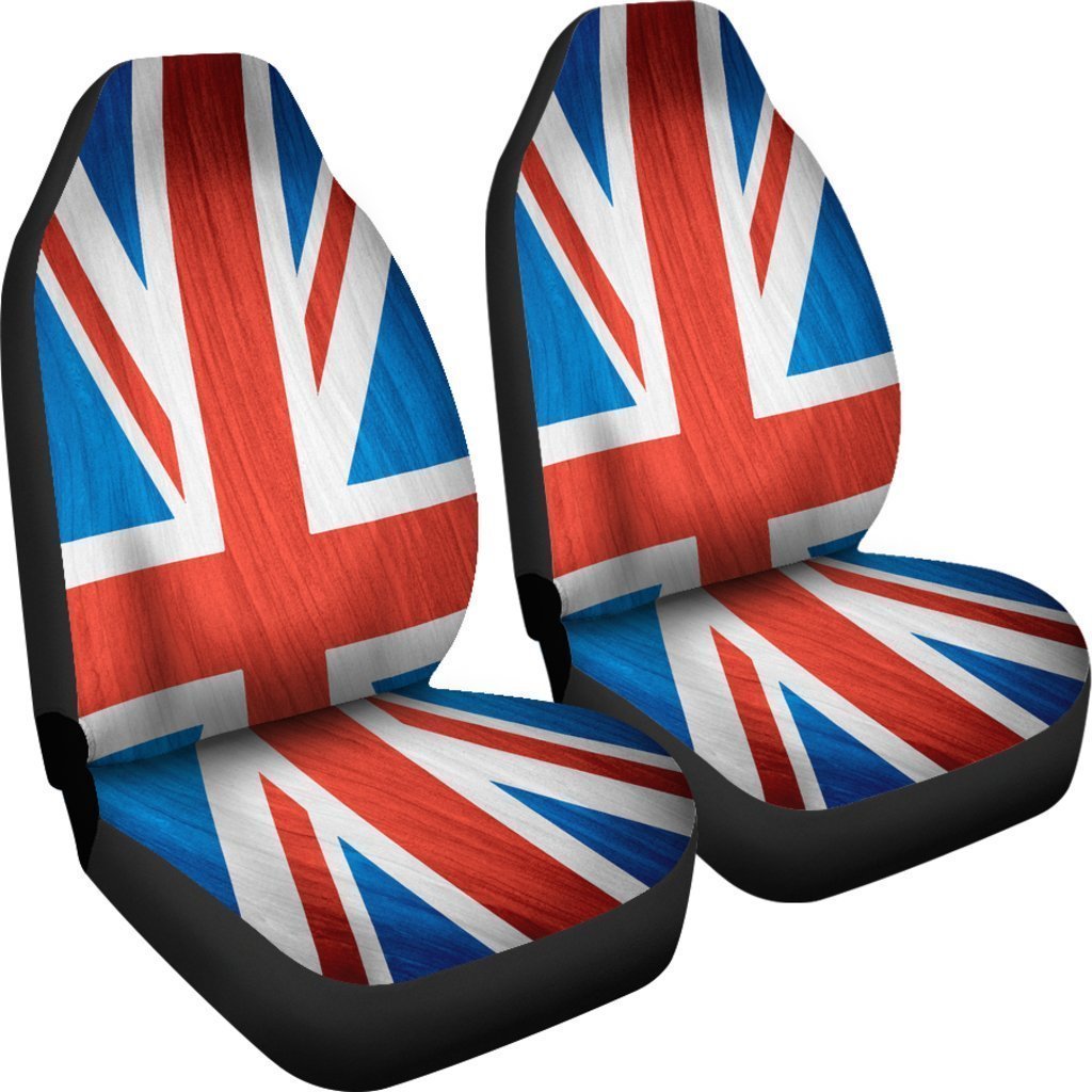 Silky Union Jack British Flag Print Universal Fit Car Seat Covers
