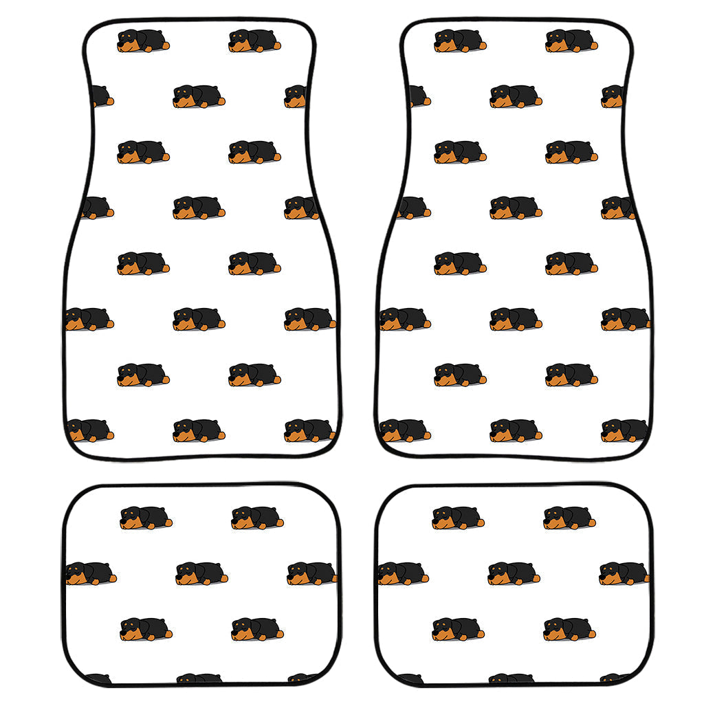 Sleeping Rottweiler Pattern Print Front And Back Car Floor Mats/ Front Car Mat