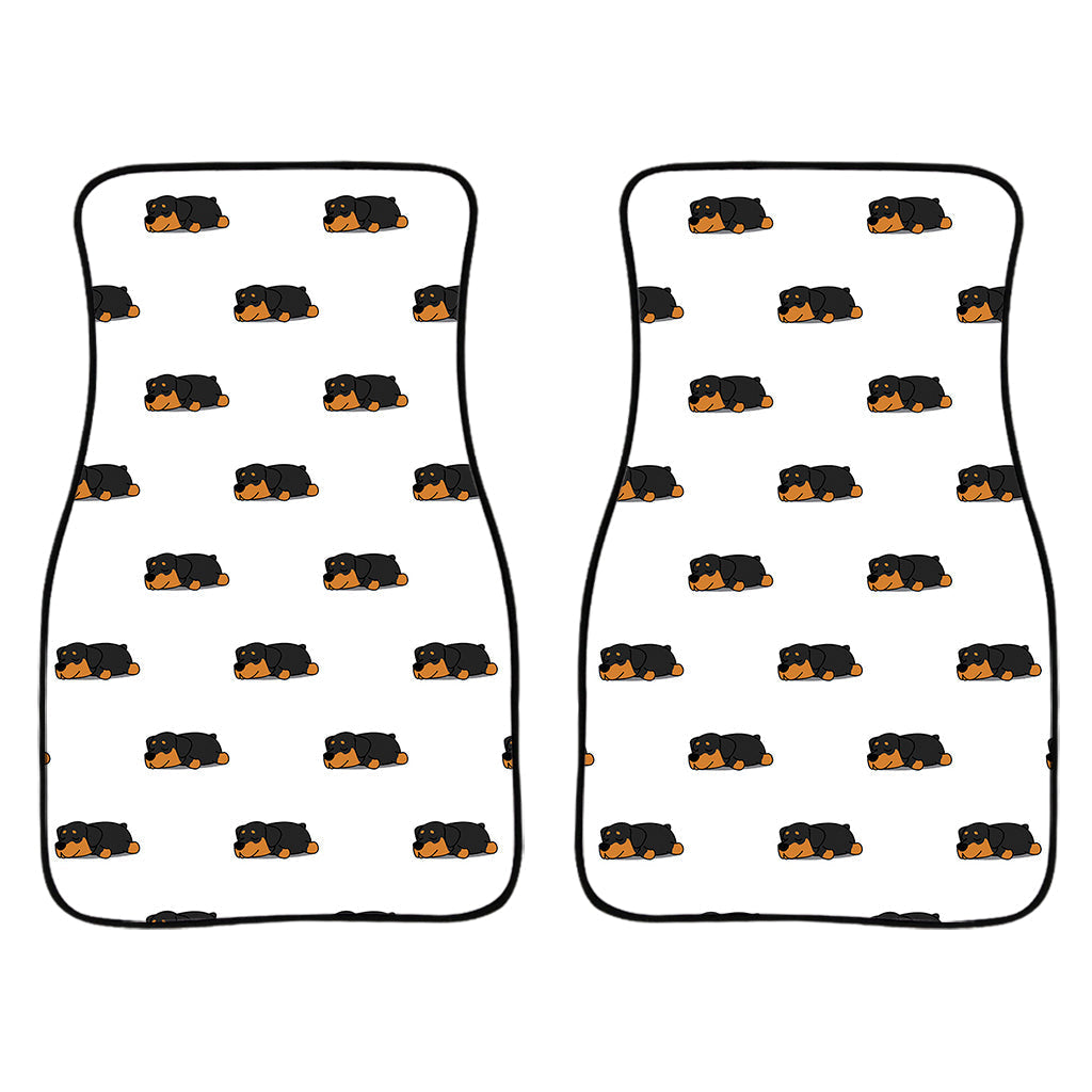 Sleeping Rottweiler Pattern Print Front And Back Car Floor Mats/ Front Car Mat