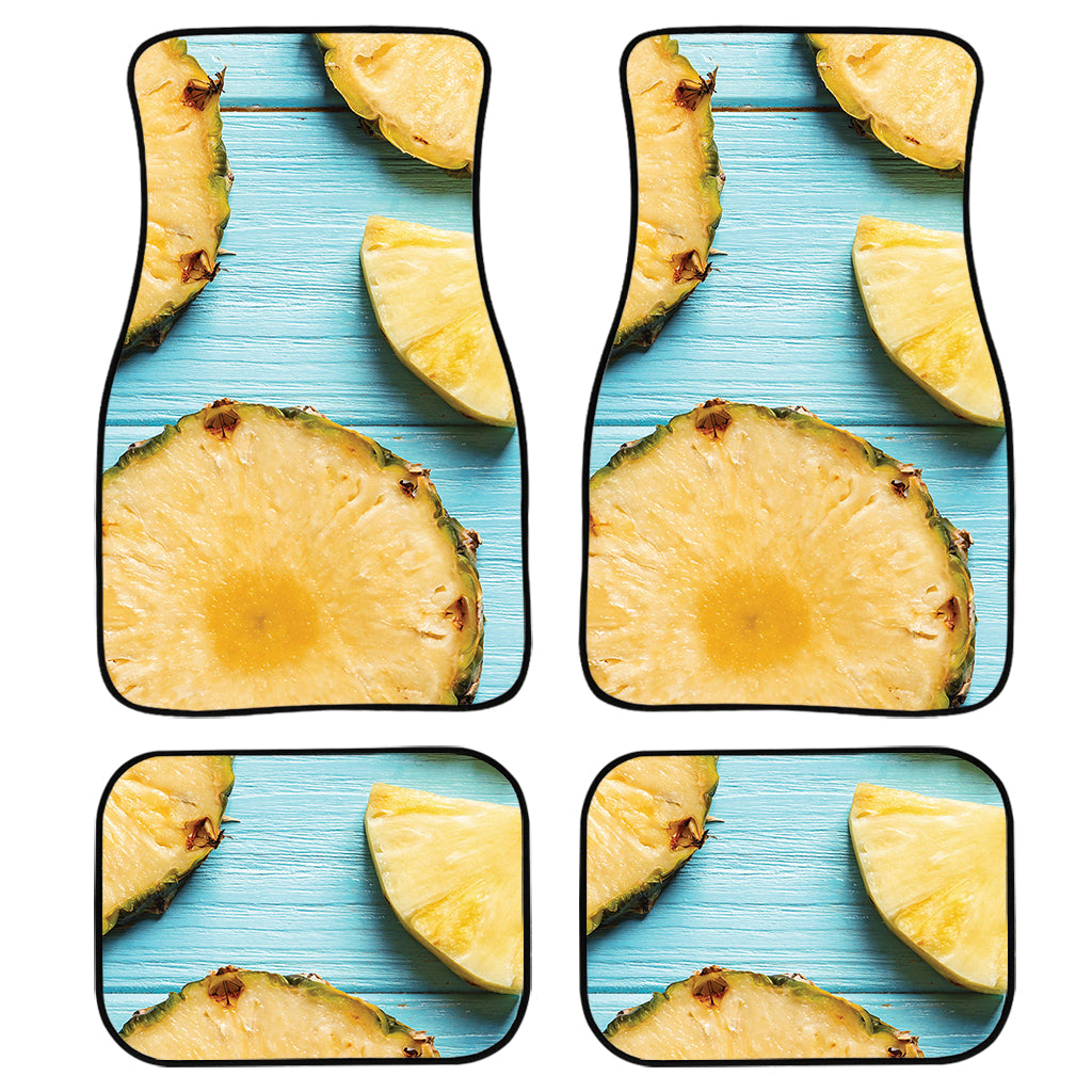 Sliced Pineapple Print Front And Back Car Floor Mats/ Front Car Mat