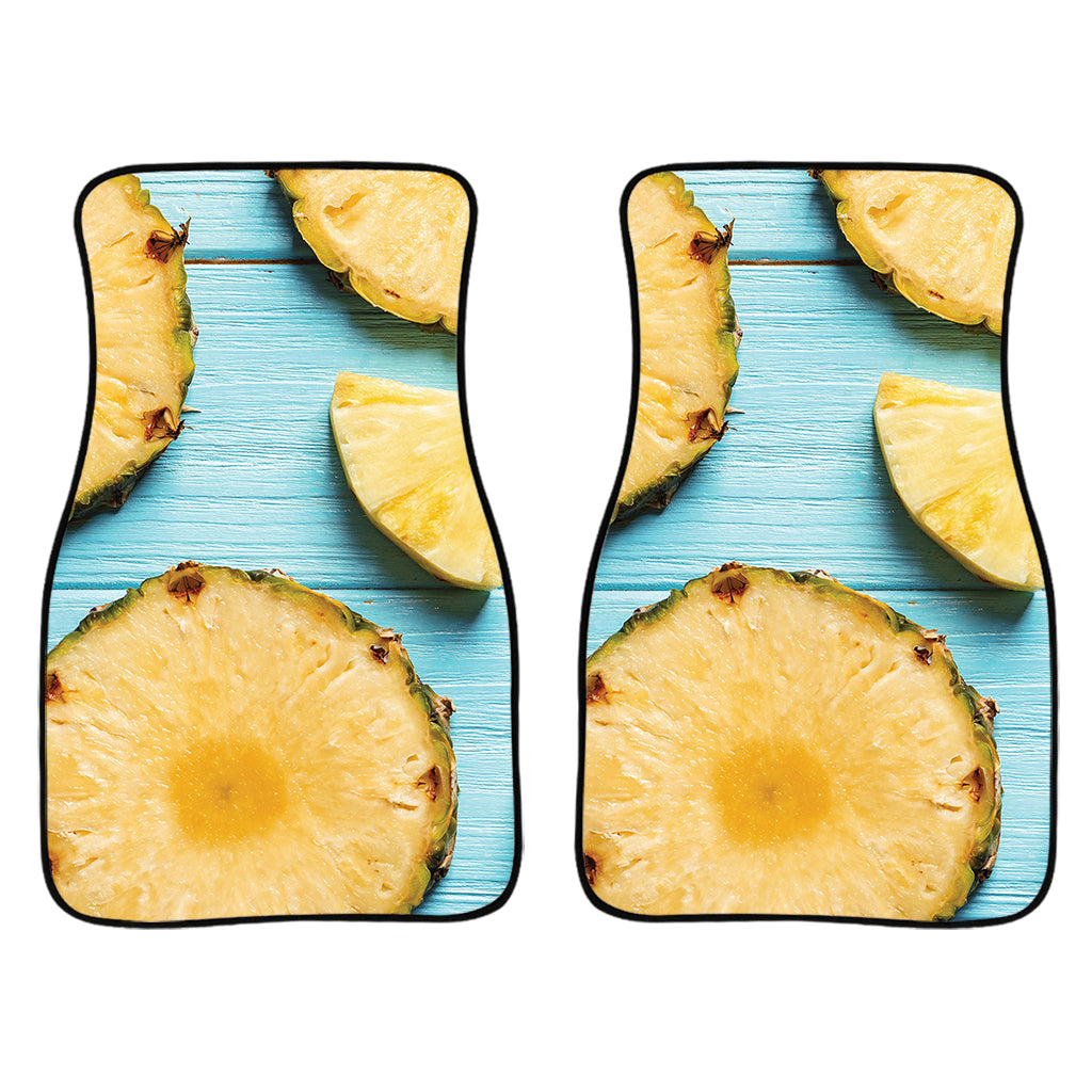 Sliced Pineapple Print Front And Back Car Floor Mats/ Front Car Mat
