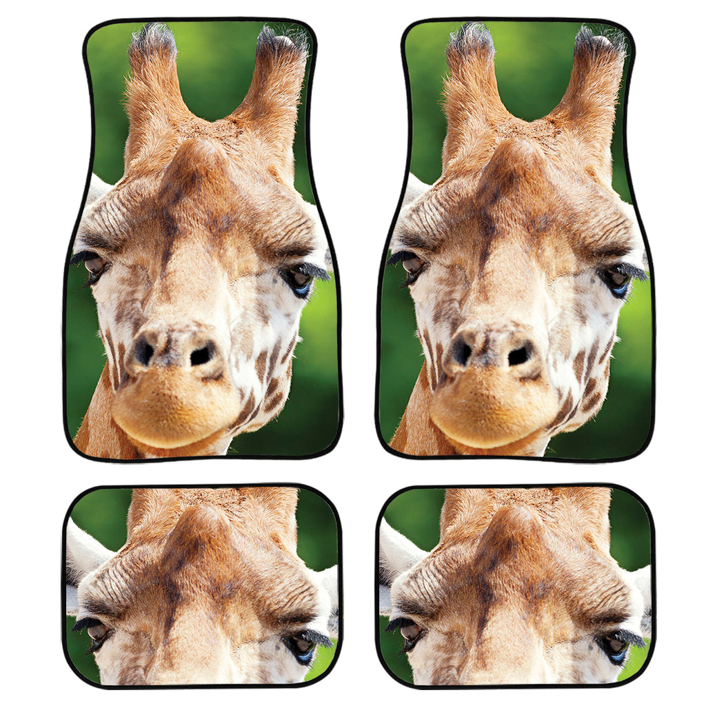 Smiley Face Giraffe Print Front And Back Car Floor Mats/ Front Car Mat
