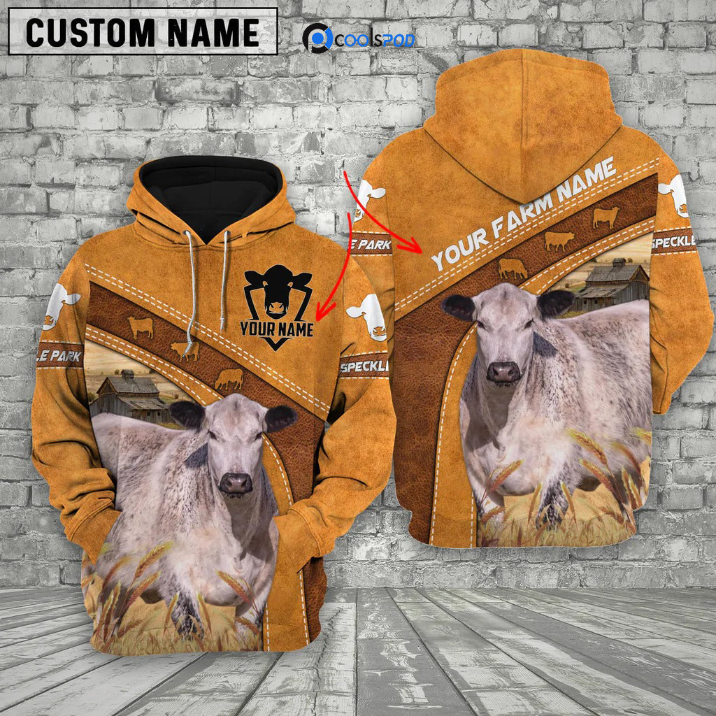 Speckle Park Cattle Hoodie Cow Zip Hoodie/ Cow Farm Outfit Men Women