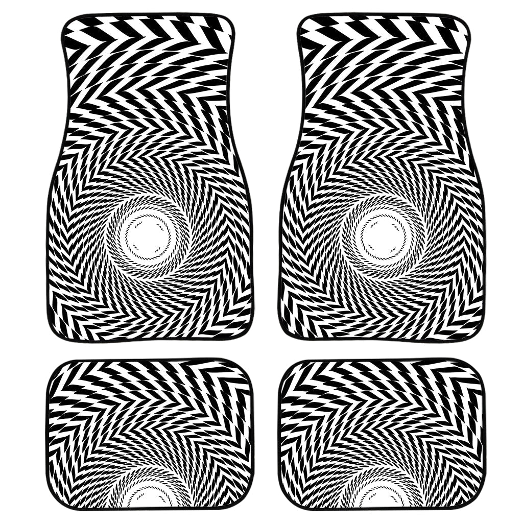 Spiral Illusory Motion Print Front And Back Car Floor Mats/ Front Car Mat