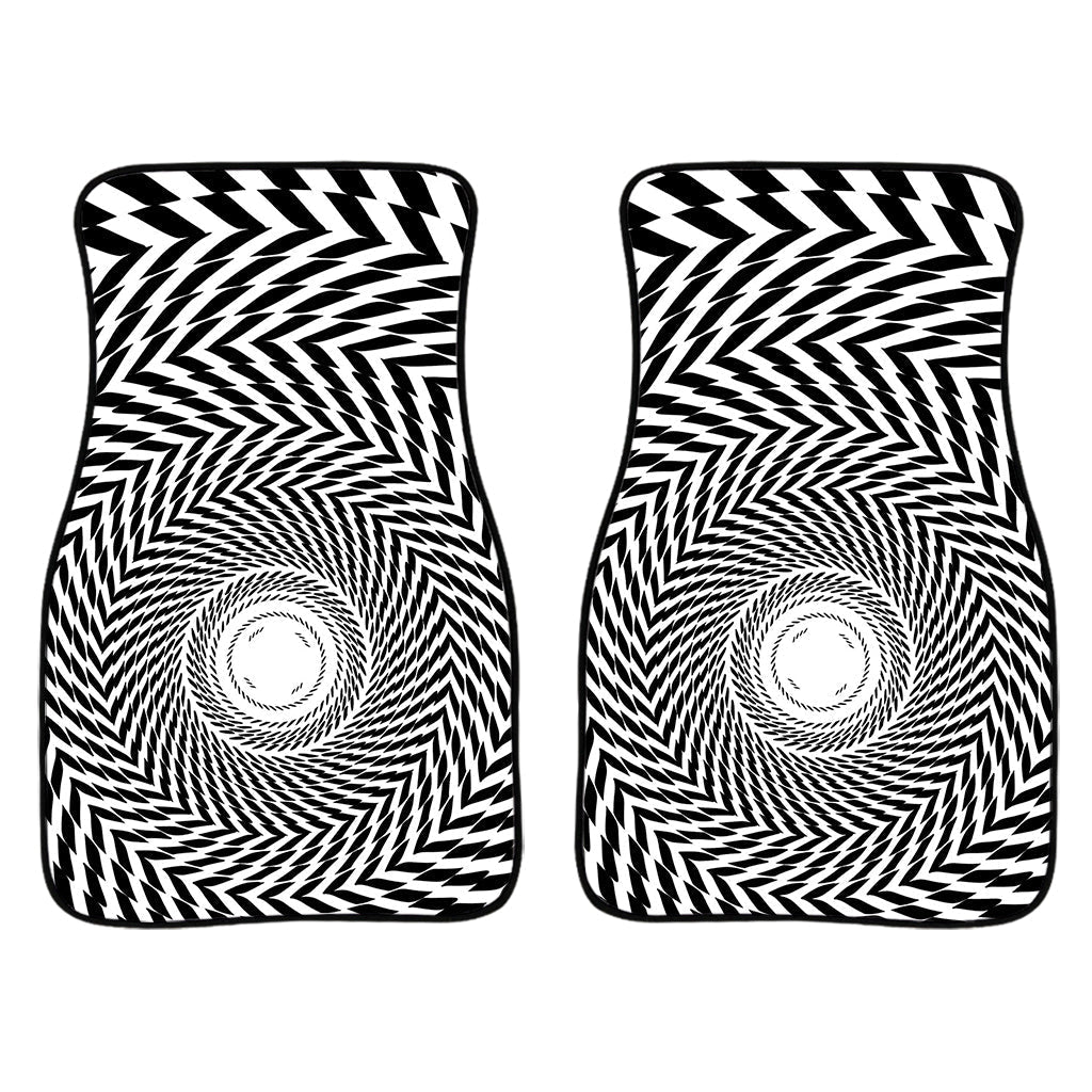 Spiral Illusory Motion Print Front And Back Car Floor Mats/ Front Car Mat