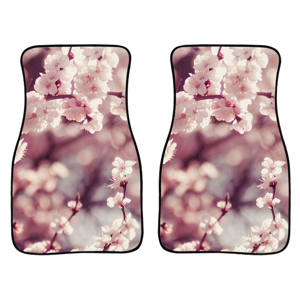 Spring Cherry Blossom Print Front And Back Car Floor Mats/ Front Car Mat