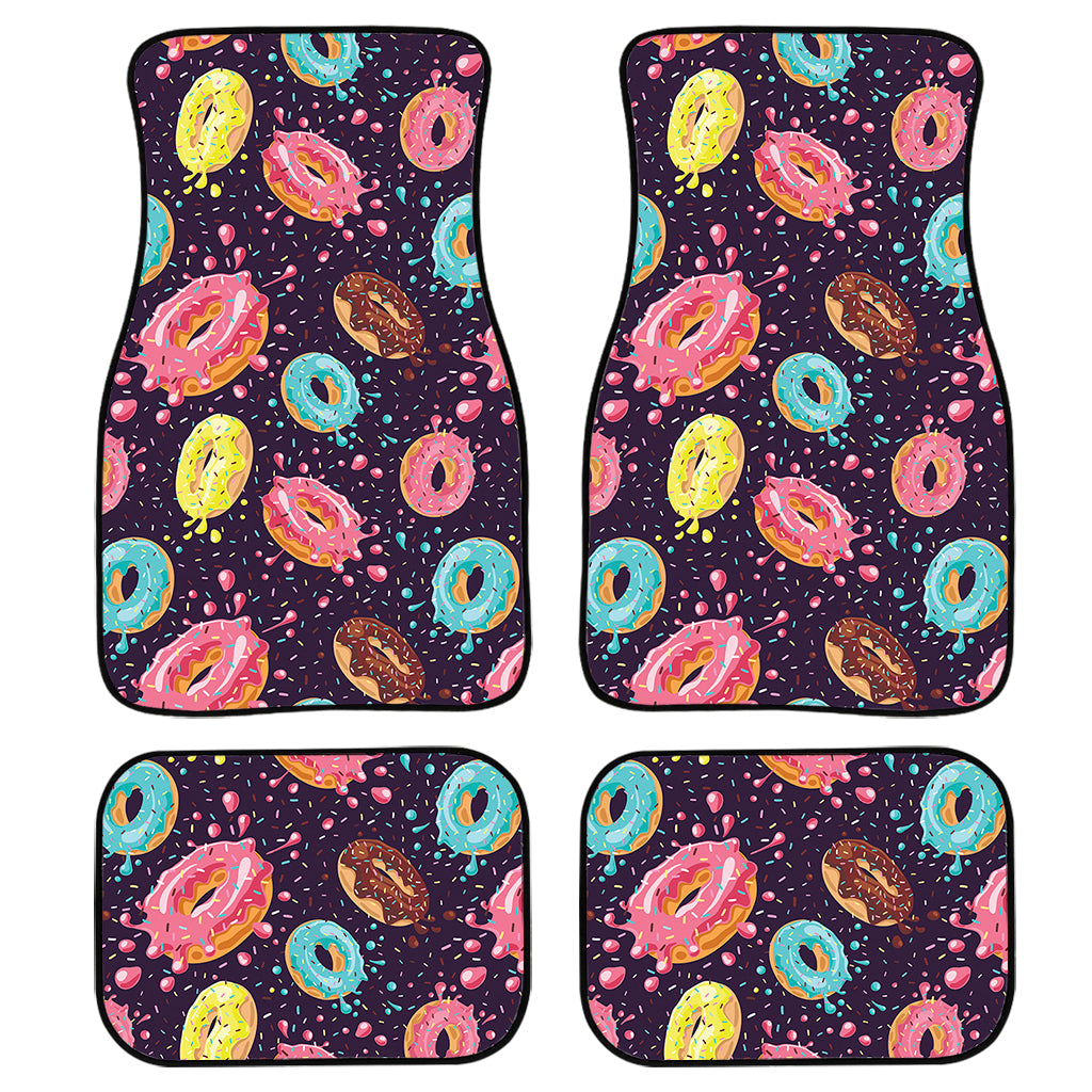 Sprinkles Donut Pattern Print Front And Back Car Floor Mats/ Front Car Mat