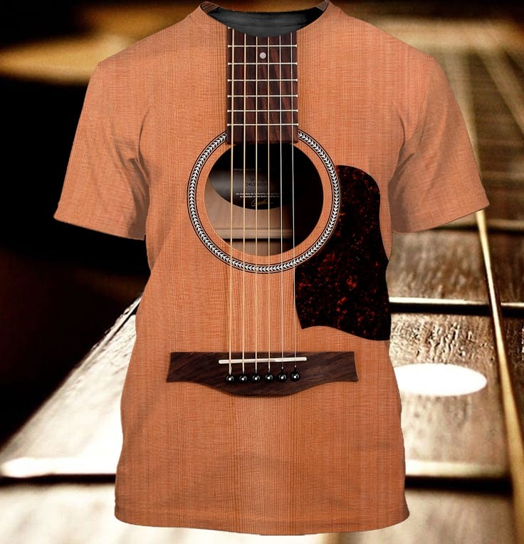Guitar 3D T Shirt/ Classic Guitar Shirt Men/ Women Guitarist Shirt