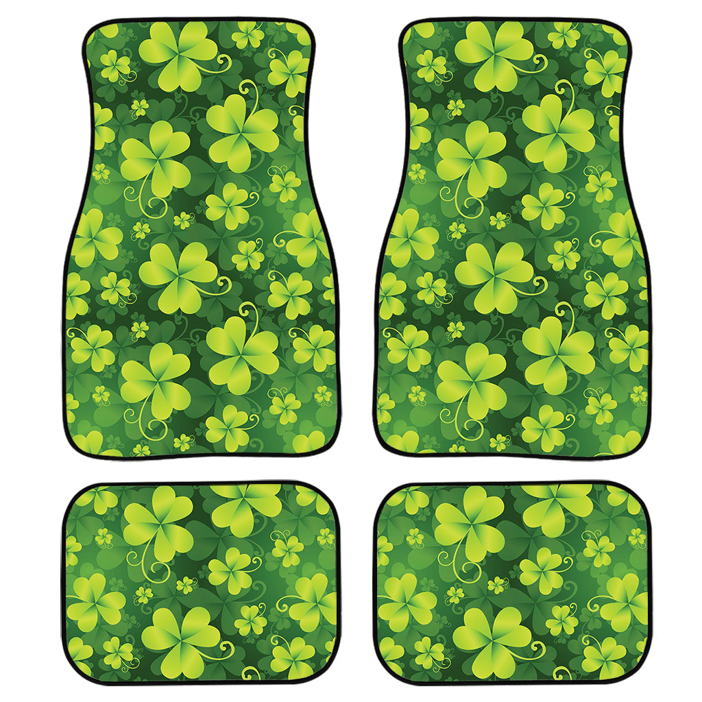 St. Patrick''S Day Shamrock Pattern Print Front And Back Car Floor Mats/ Front Car Mat