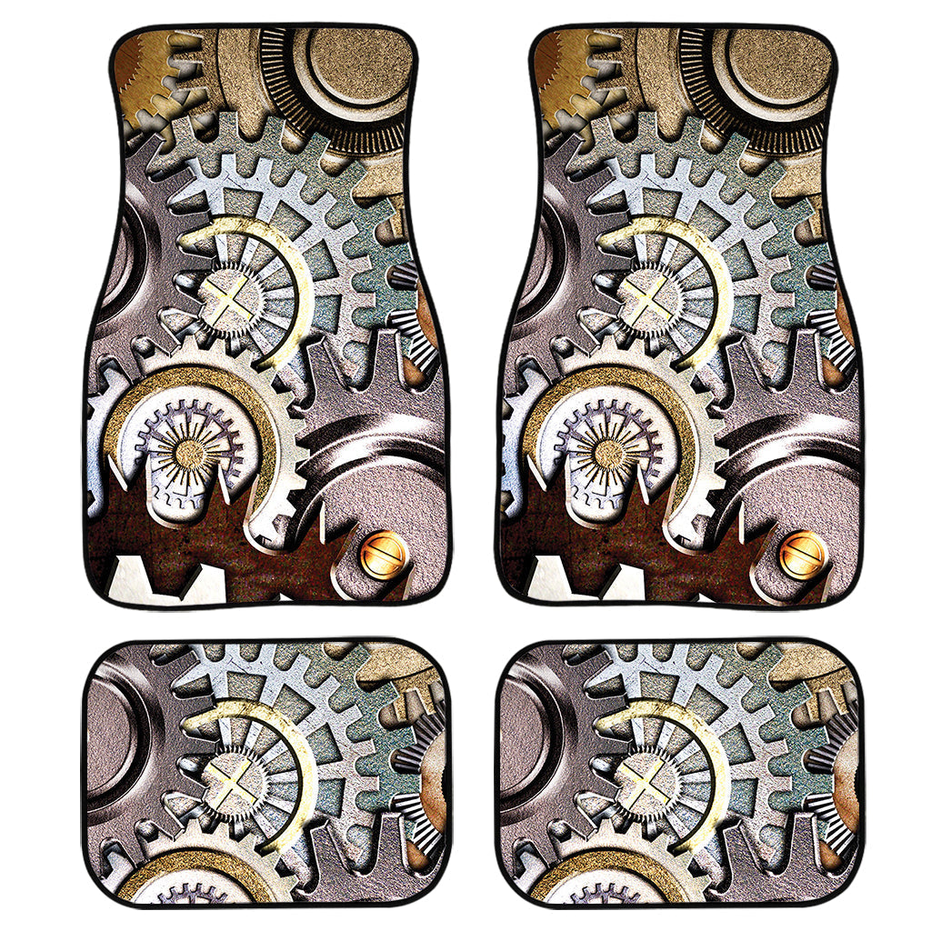 Steampunk Gears And Cogs Print Front And Back Car Floor Mats/ Front Car Mat