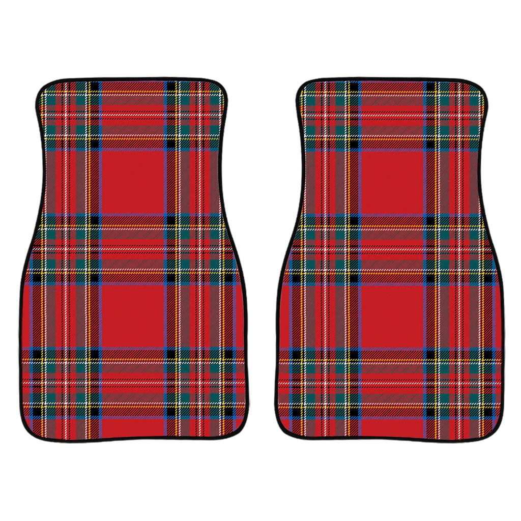 Stewart Tartan Scottish Pattern Print Front And Back Car Floor Mats/ Front Car Mat