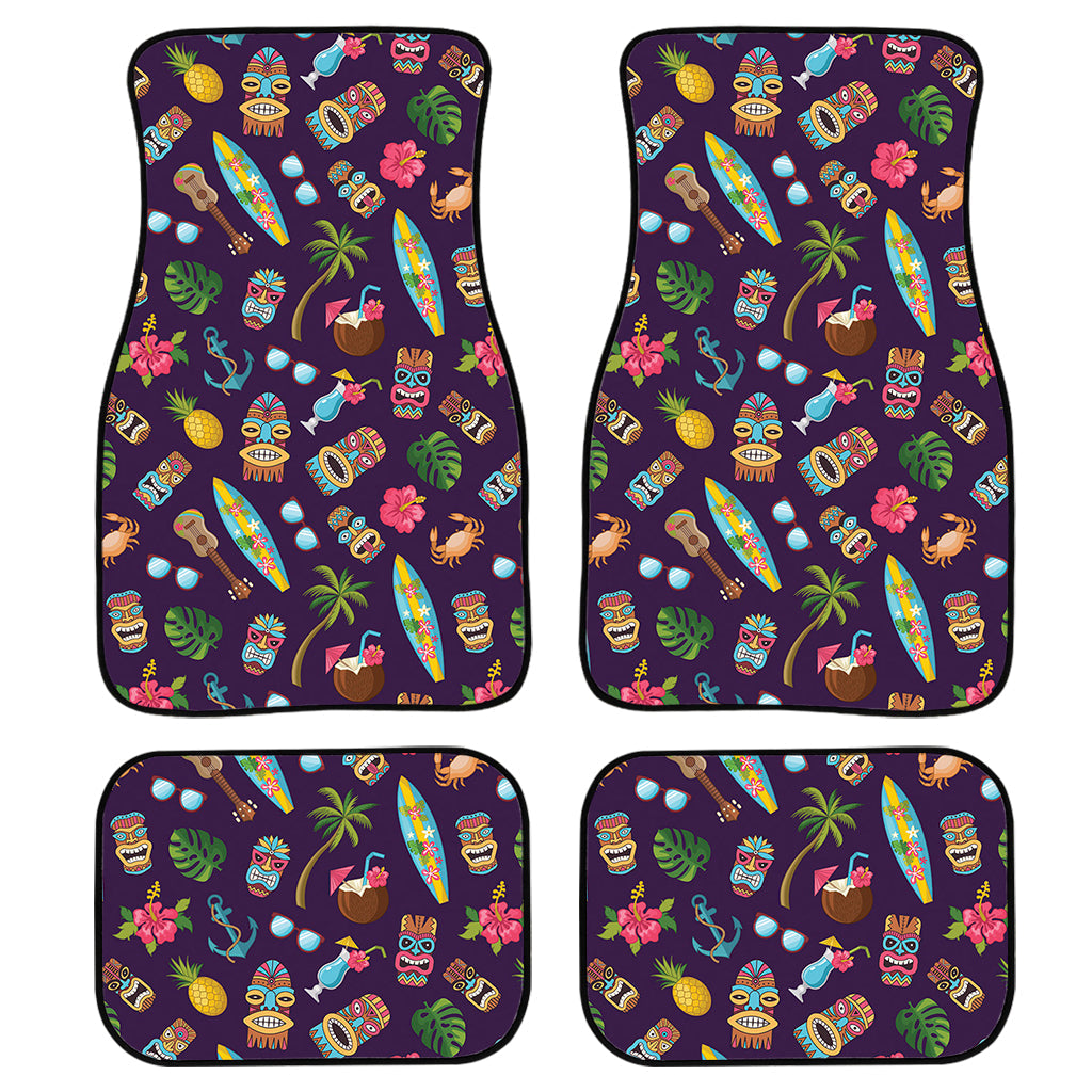 Summer Totem Pattern Print Front And Back Car Floor Mats/ Front Car Mat