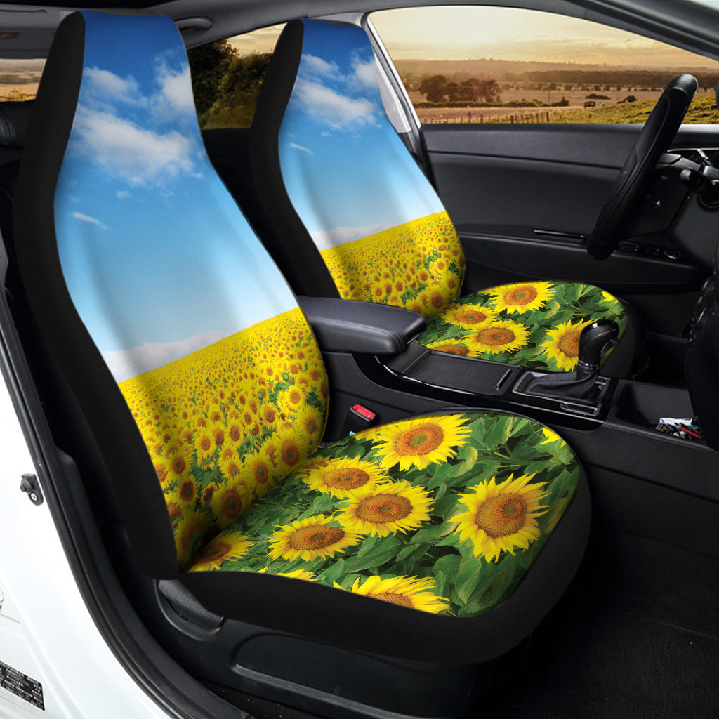 Sunflower Field Print Universal Fit Car Seat Covers