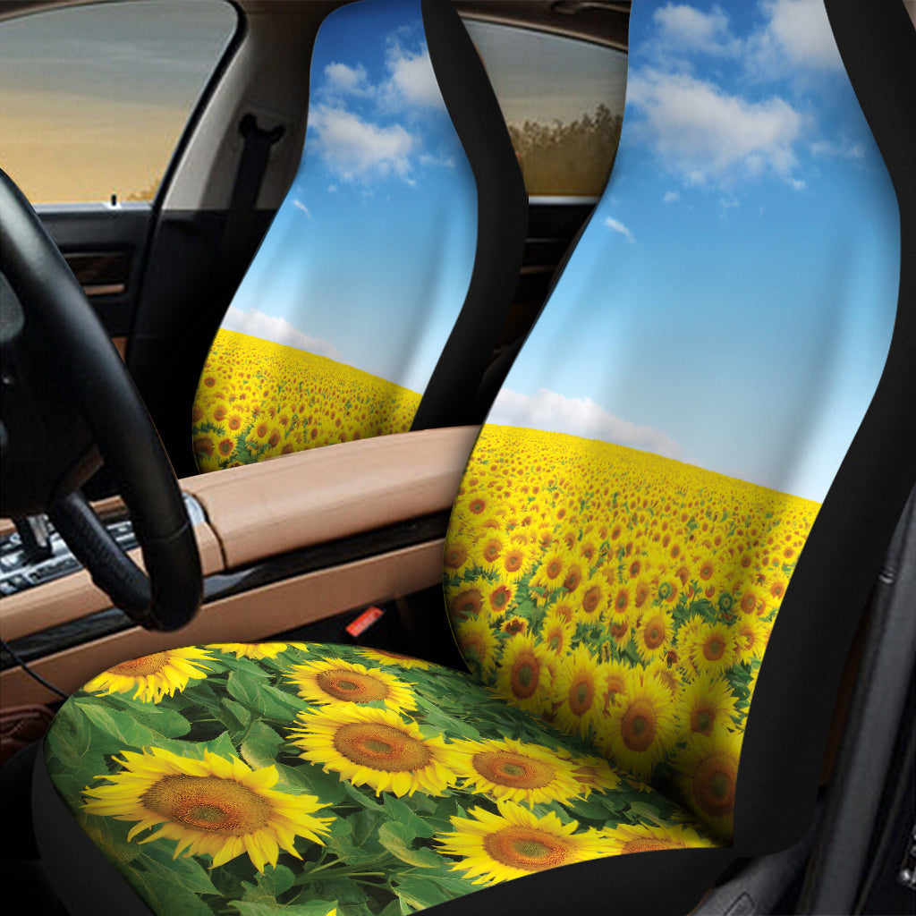 Sunflower Field Print Universal Fit Car Seat Covers