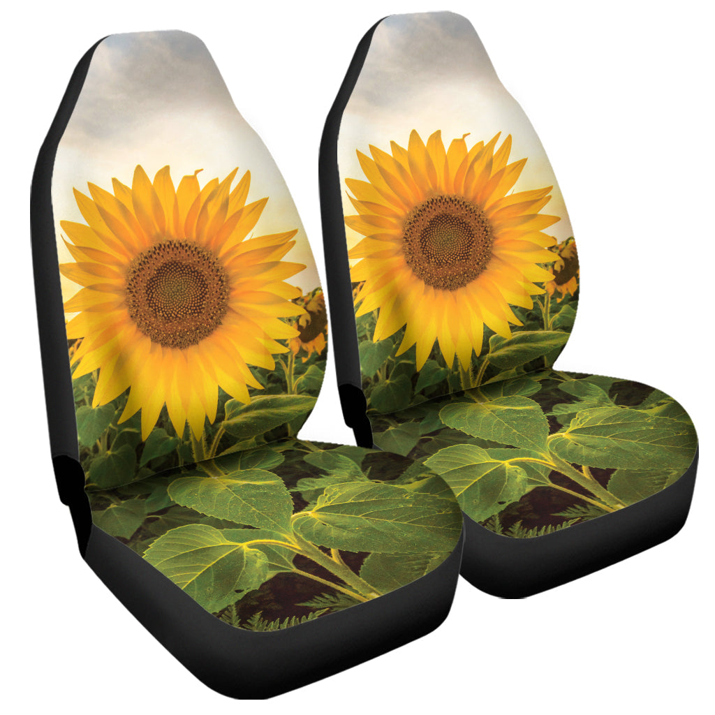 Sunflower Landscape Print Universal Fit Car Seat Covers