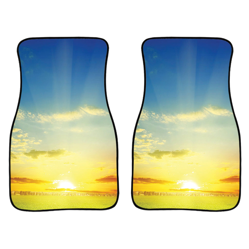 Sunrise Meadow Print Front And Back Car Floor Mats/ Front Car Mat