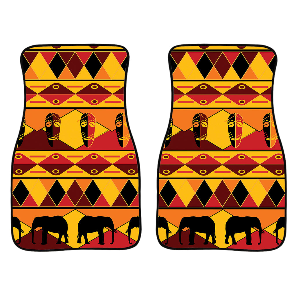 Sunset African Tribal Pattern Print Front And Back Car Floor Mats/ Front Car Mat