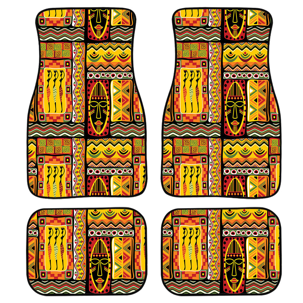 Sunset Ethnic African Tribal Print Front And Back Car Floor Mats/ Front Car Mat