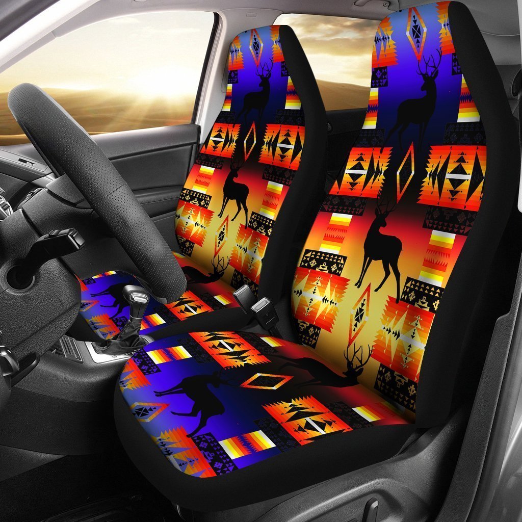 Sunset Native Deer Universal Fit Car Seat Covers