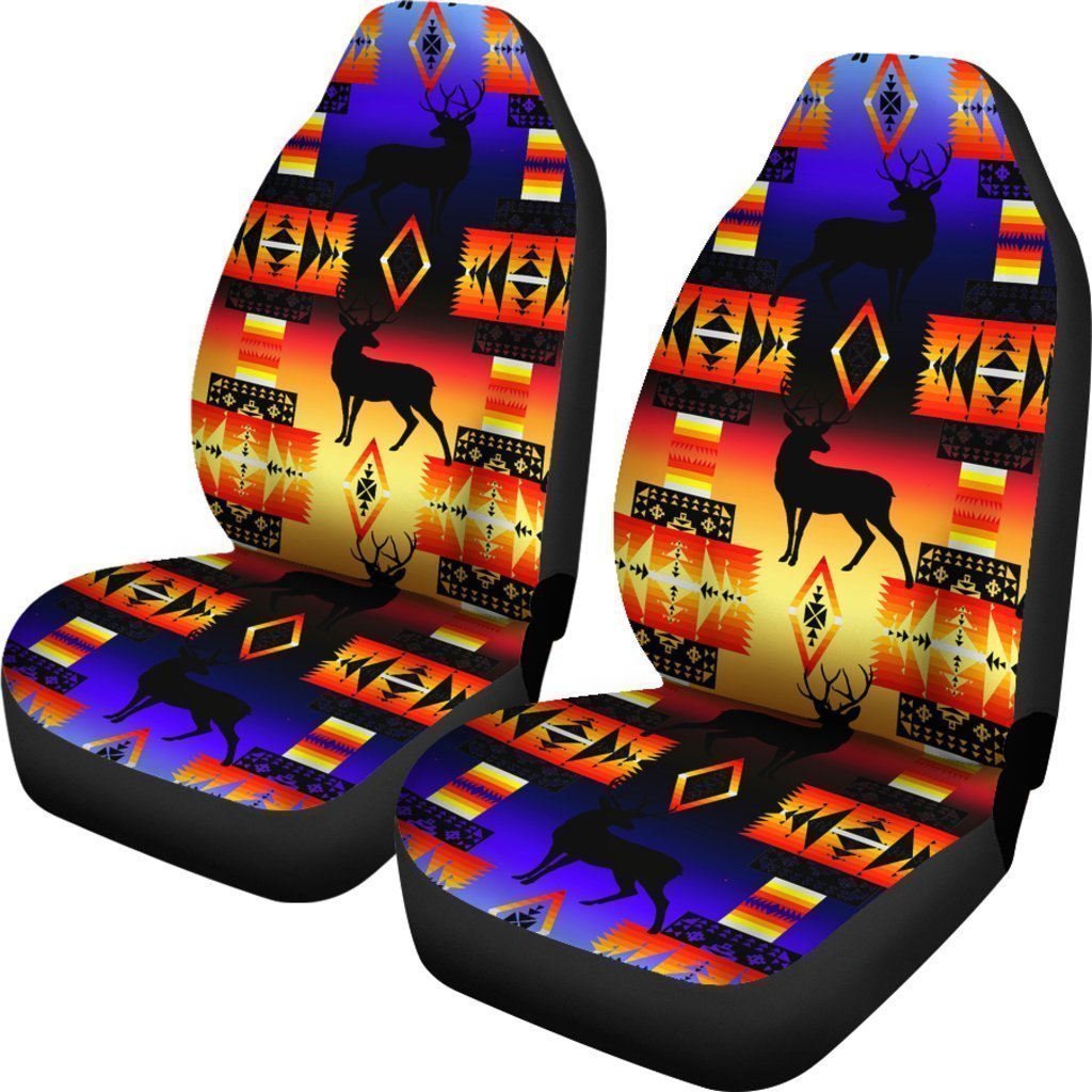 Sunset Native Deer Universal Fit Car Seat Covers