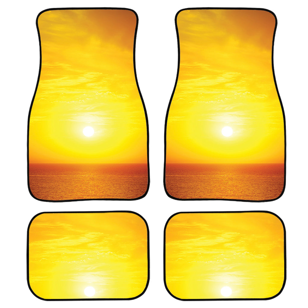Sunset Over Sea Print Front And Back Car Floor Mats/ Front Car Mat