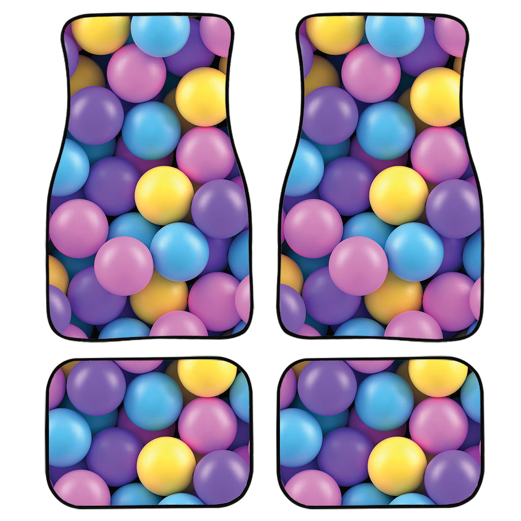 Sweet Candy Ball Pattern Print Front And Back Car Floor Mats/ Front Car Mat