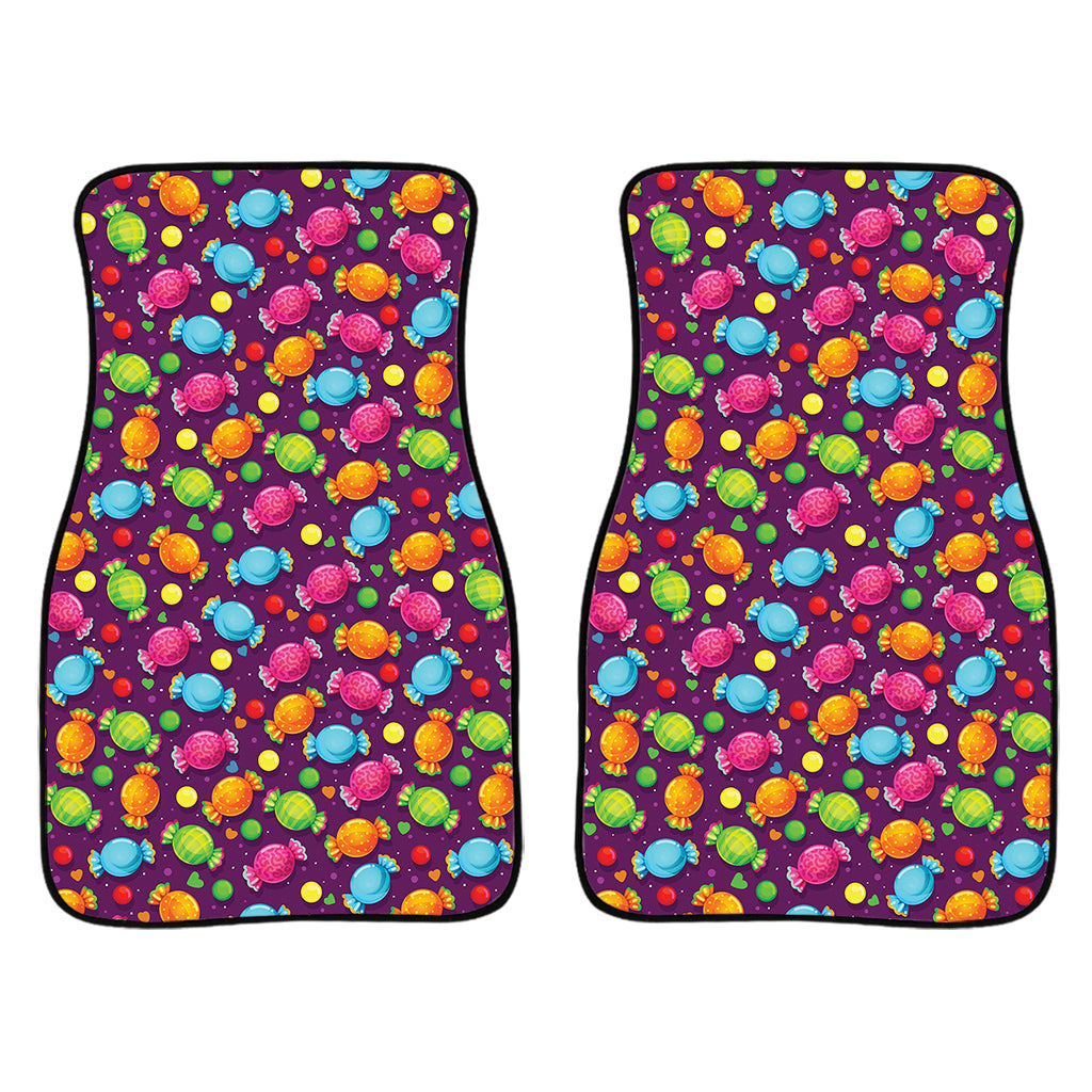 Sweet Candy Pattern Print Front And Back Car Floor Mats/ Front Car Mat