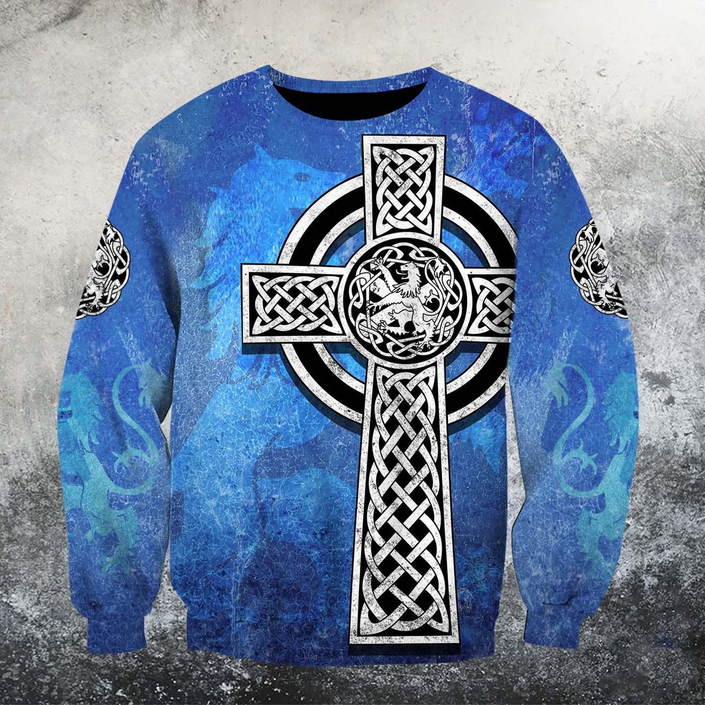 3D All Over Print Hoodie Celtic Cross Lion Shirt/ St Patrick
