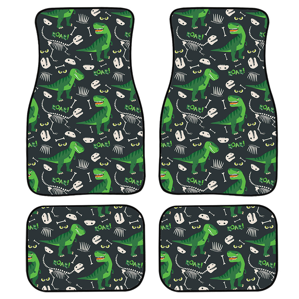 T-Rex And Dino Fossil Pattern Print Front And Back Car Floor Mats/ Front Car Mat