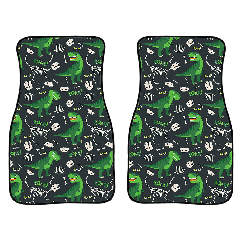 T-Rex And Dino Fossil Pattern Print Front And Back Car Floor Mats/ Front Car Mat