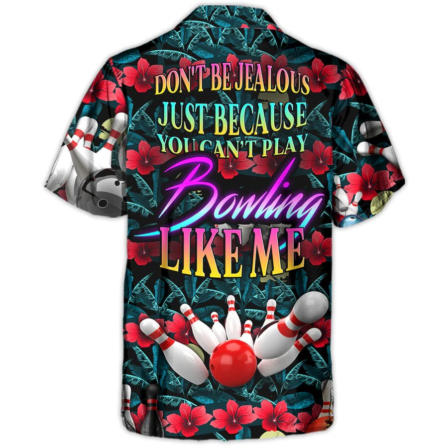 3D Bowling Hawaiian Shirt/ Tropical Floral Hawaiian Shirt/ Bowling Don